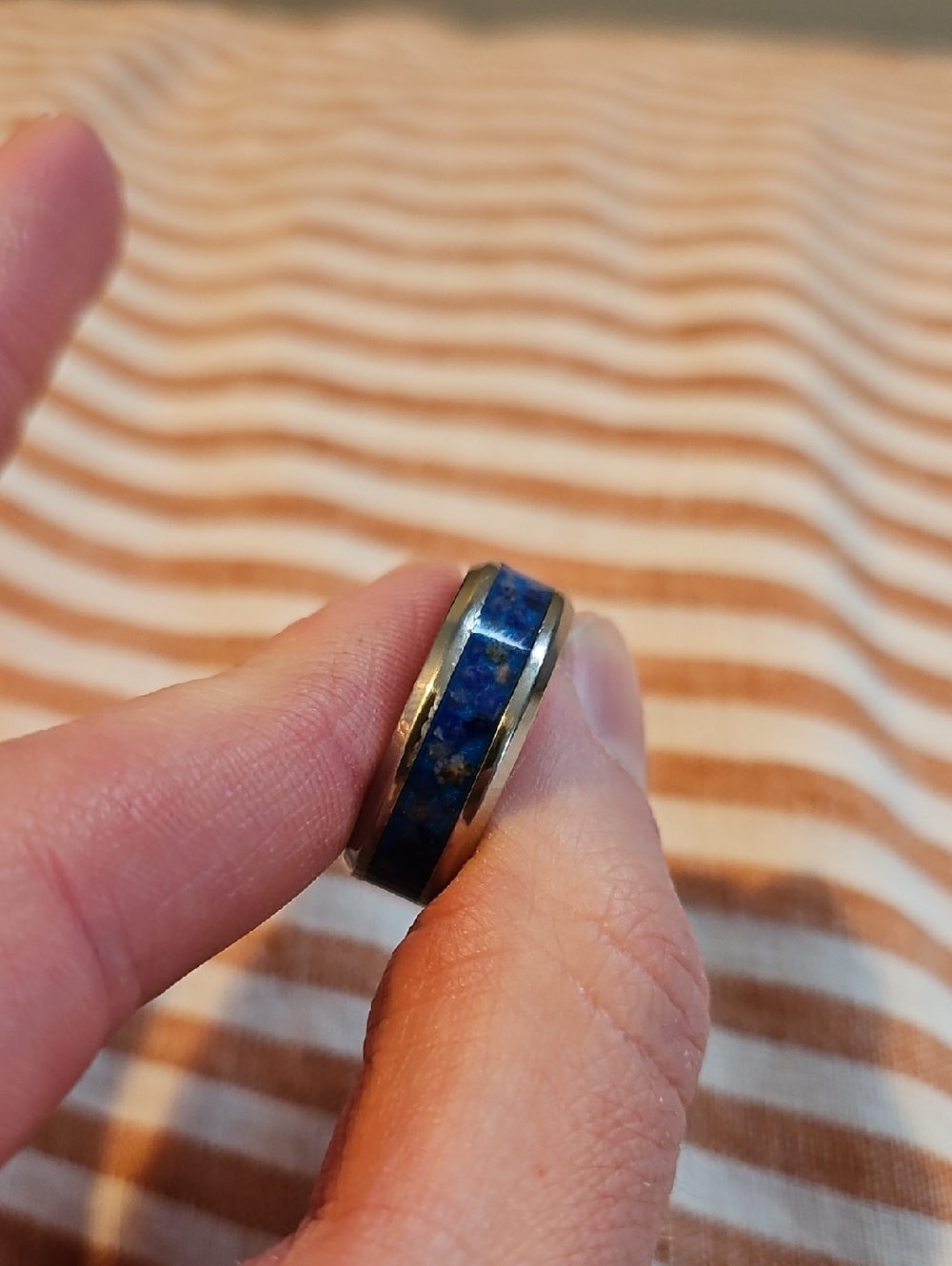 Patrick Adair LAPIS Lazul TUNGSTEN RING Size 11